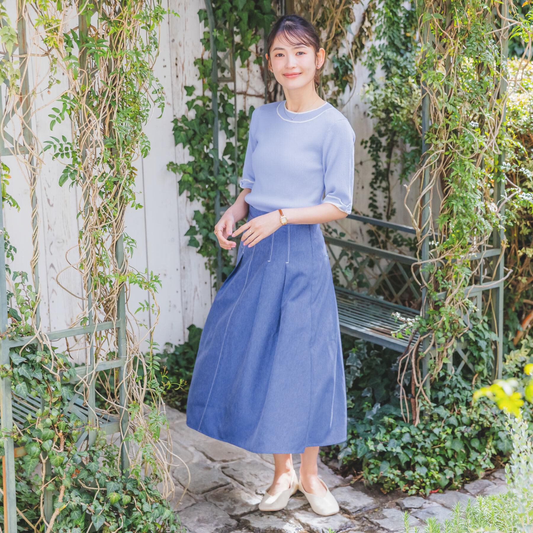 ITS&rsquo;DEMO「【手洗い可】袖口リボンニット」|ニット・セーター|