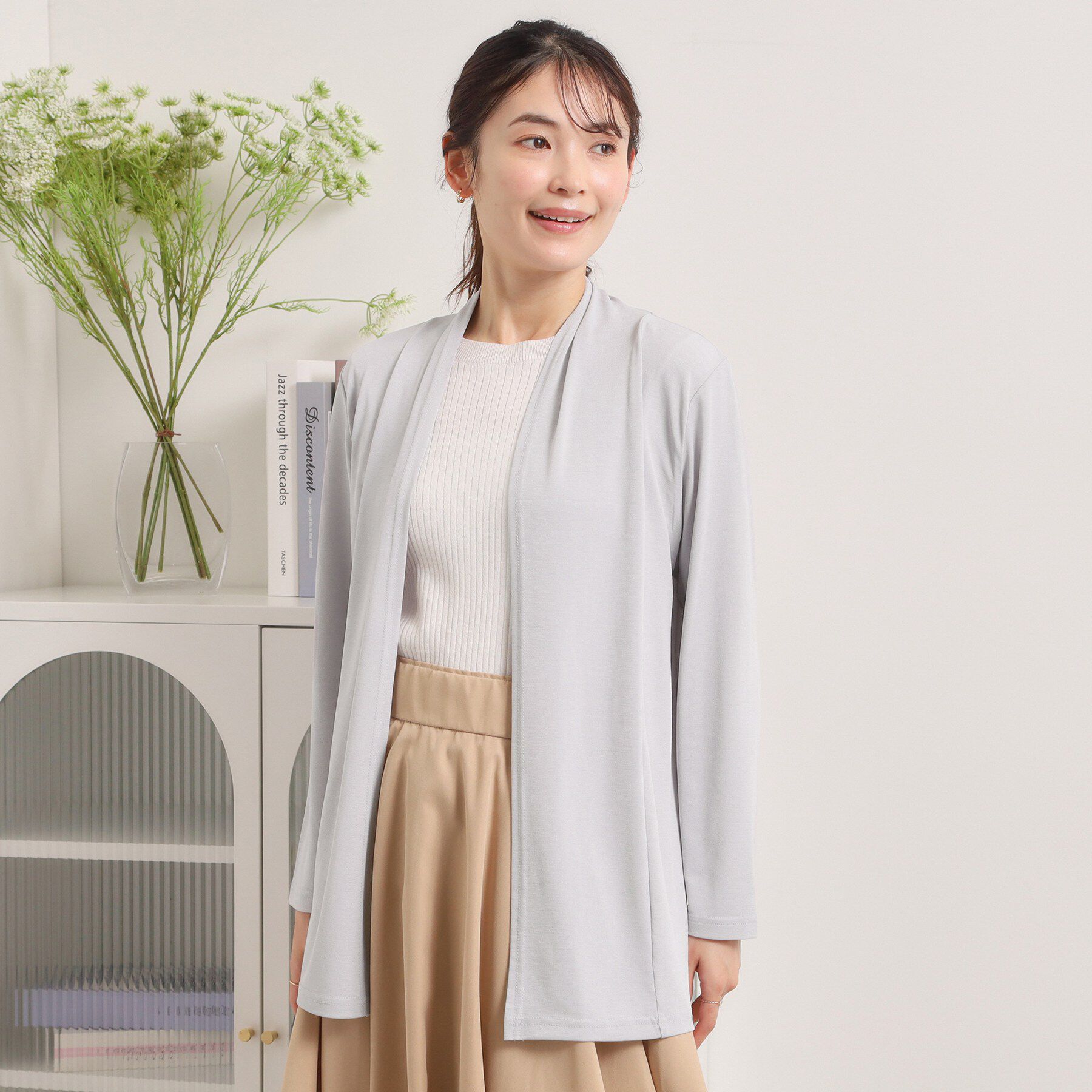 ITS&rsquo;DEMO「【UVカット／洗濯機OK】着流しカーディガン」|カーディガン|