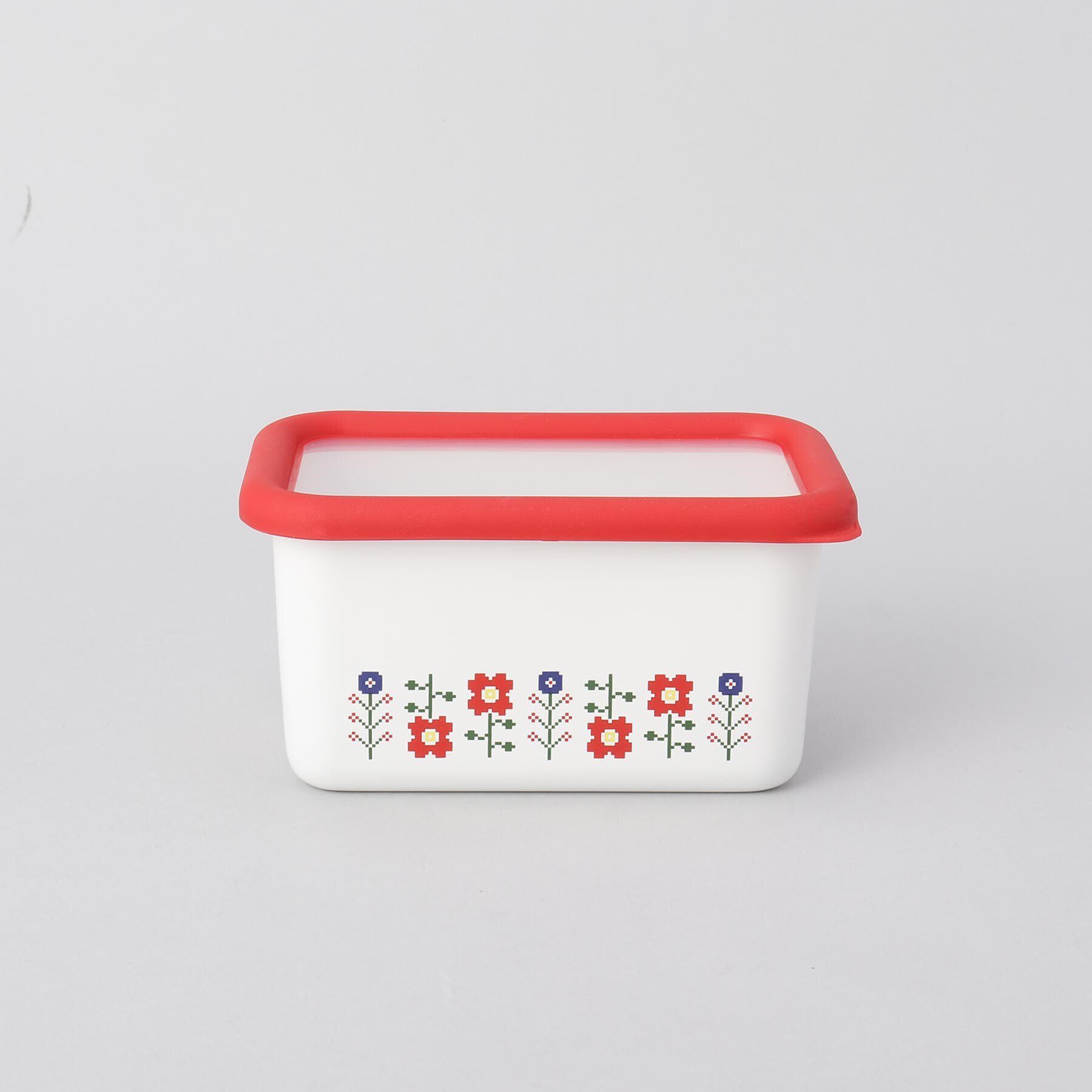 212 KITCHEN STORE「ミーサ深型角容器Ｓ RD ＜富士ホーロー ＞」|食器・キッチングッズ|