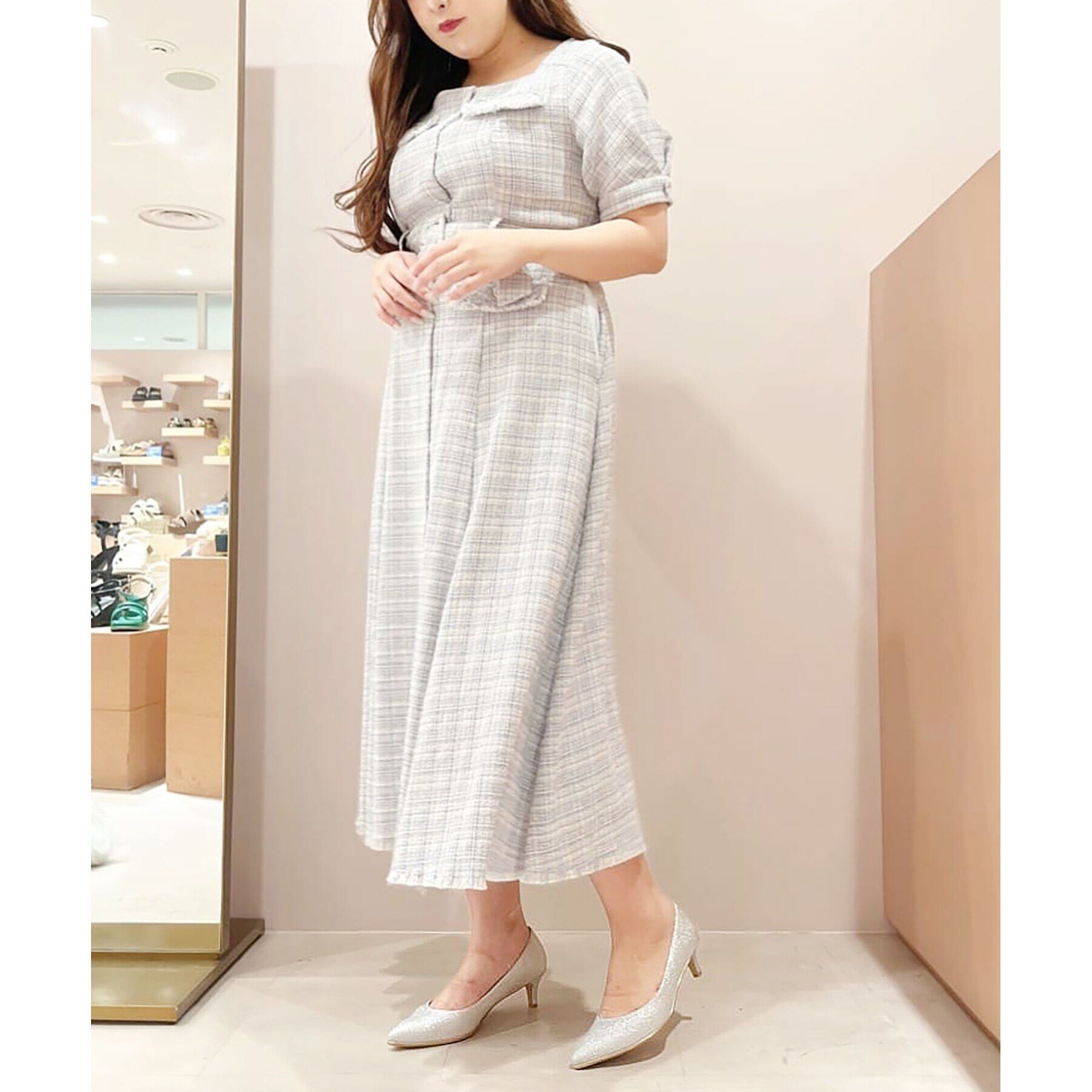 ESPERANZA「履きやすいパンプスヒール約5.5cm/グリッター」|パンプス|