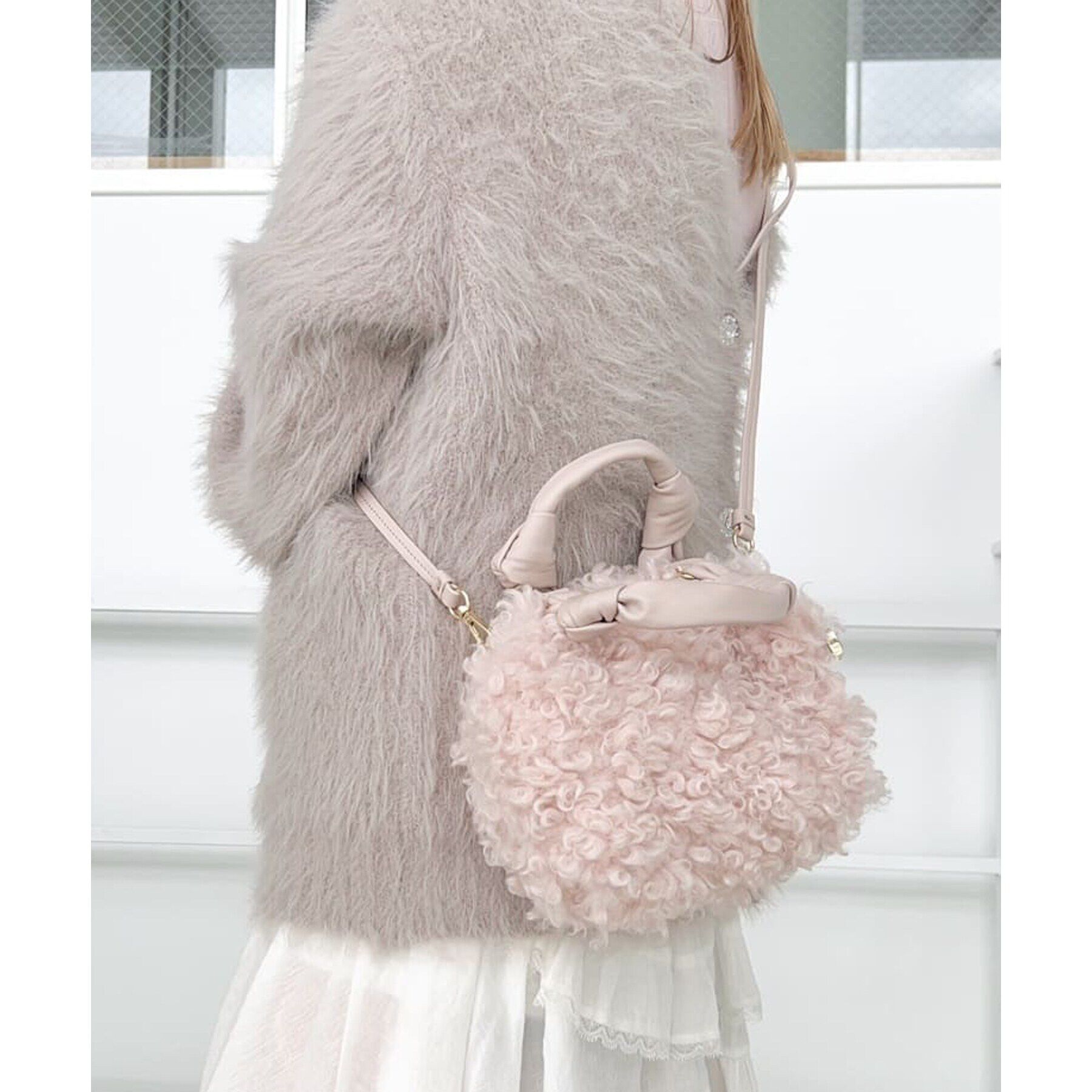 ESPERANZA「シアリングフェイクファーバッグ」|ハンドバッグ|