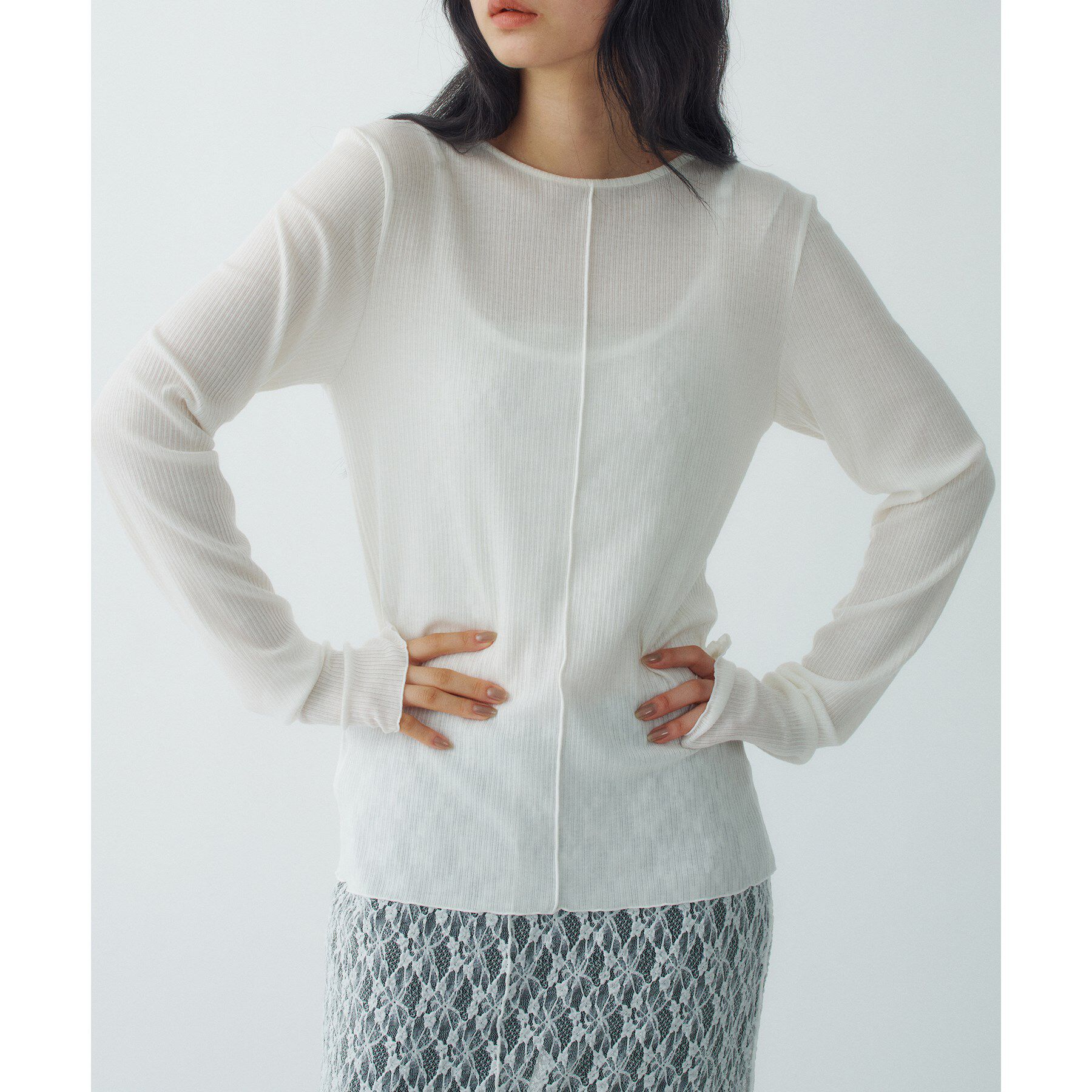 CODE A「twist sheer rib LS」|Tシャツ・カットソー|