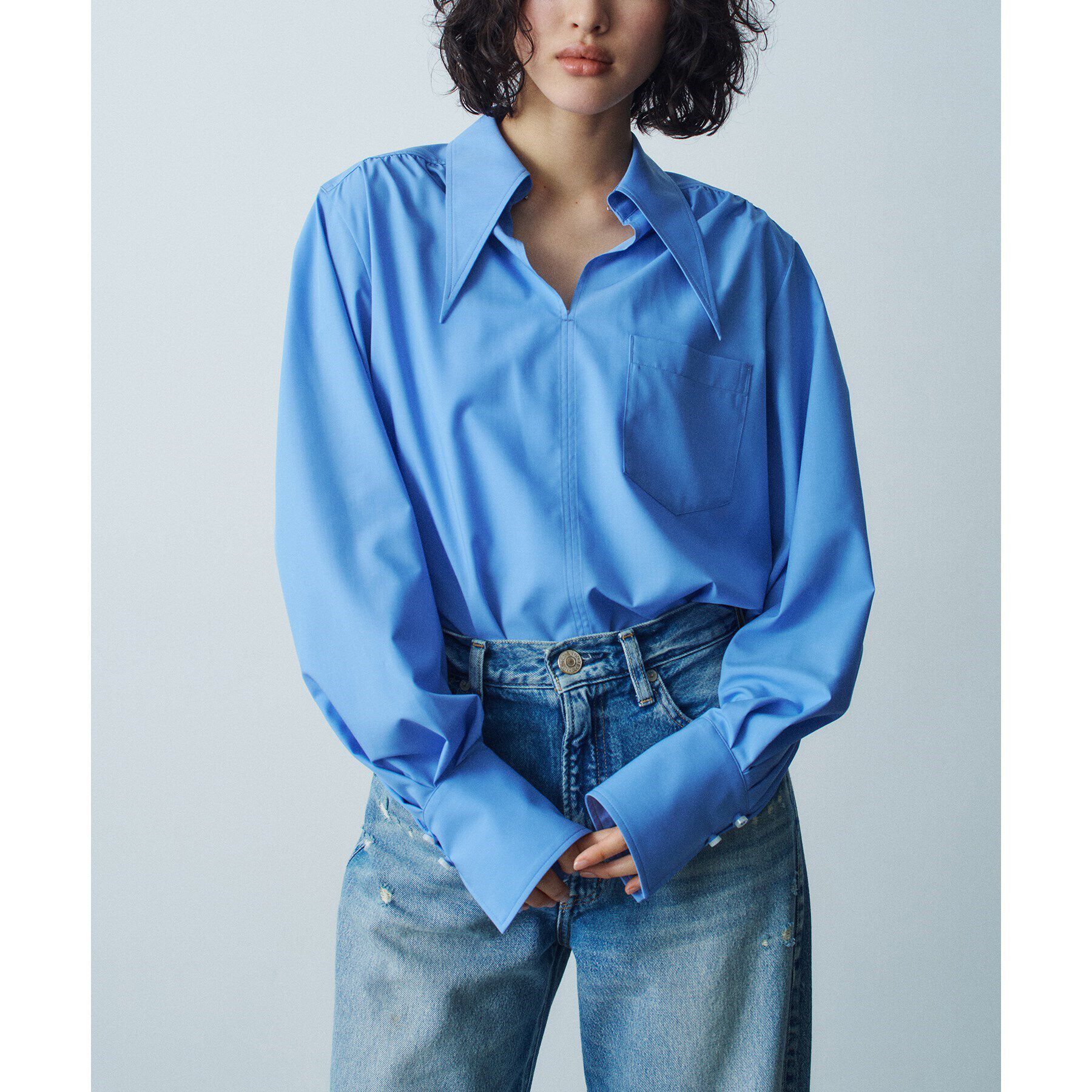 CODE A「【Re】point neck shirt」|シャツ・ブラウス|