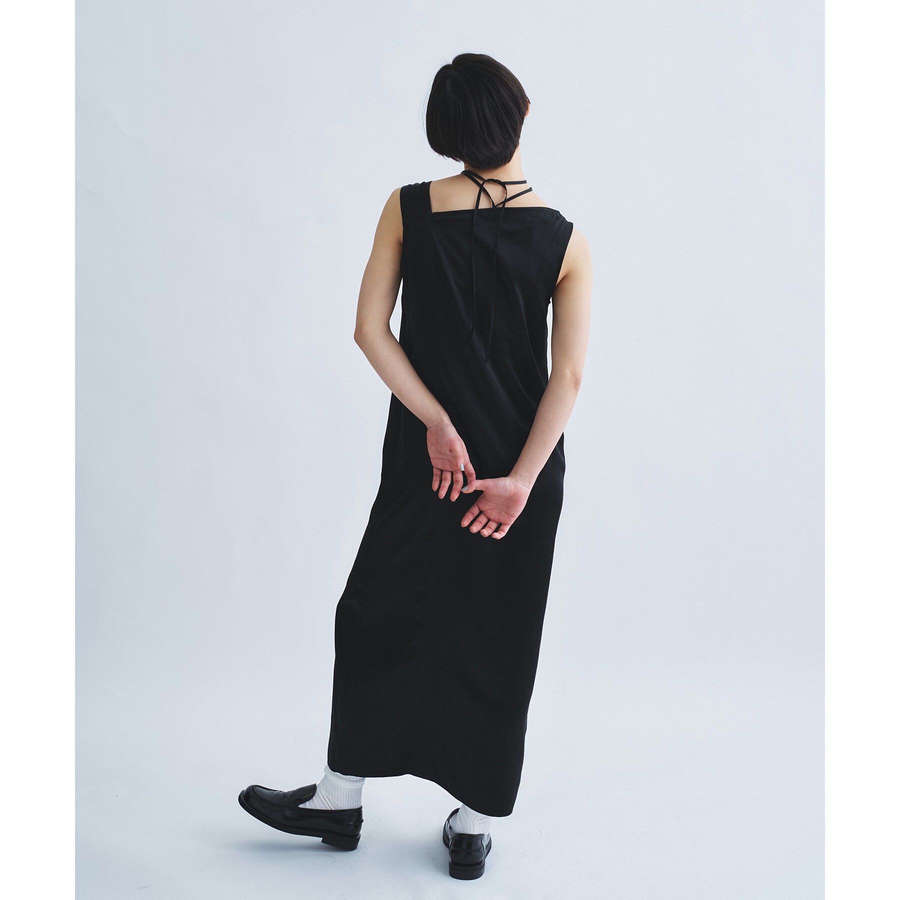 CODE A「satin neck slit dress」|ワンピース|