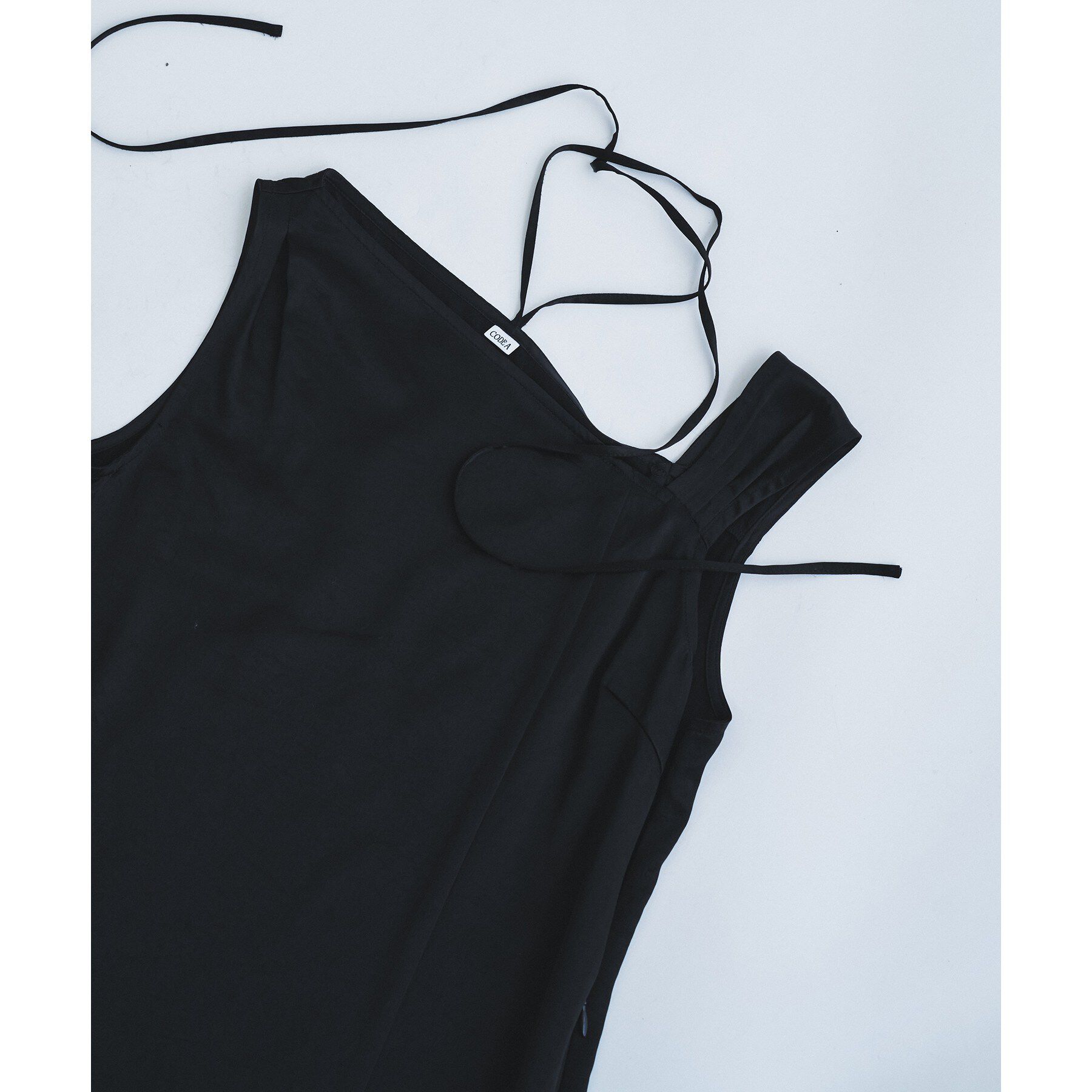 CODE A「satin neck slit dress」|ワンピース|