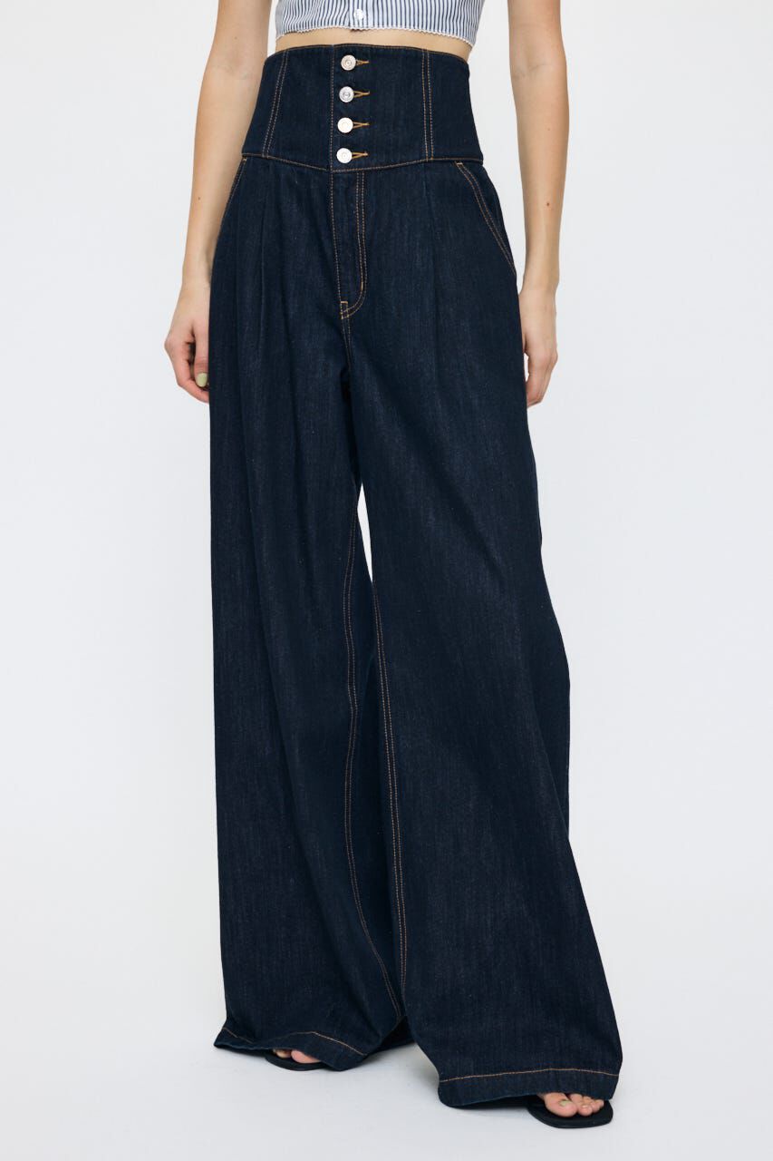 MOUSSY「CORSET DESIGN バギー」|デニム|