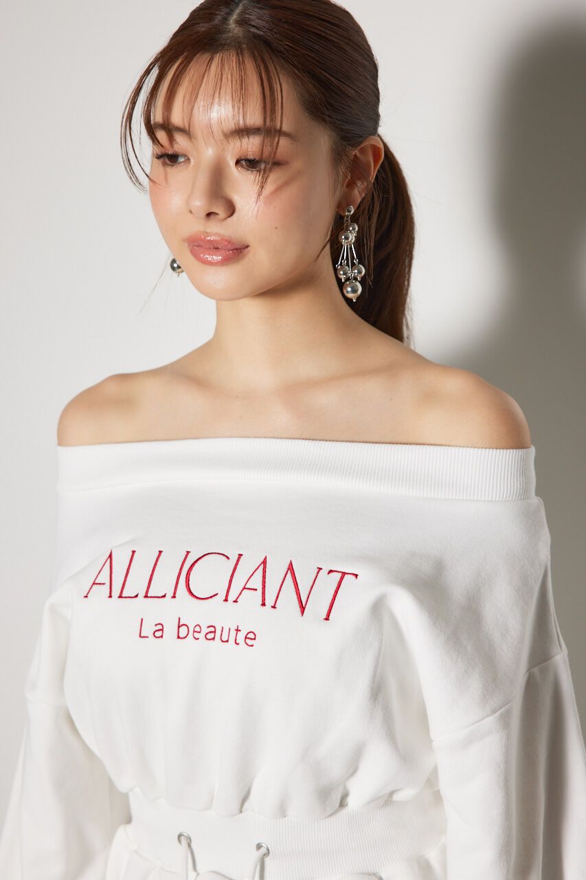 rienda「オフショルダースウェットミニフレアワンピース」|ワンピース|