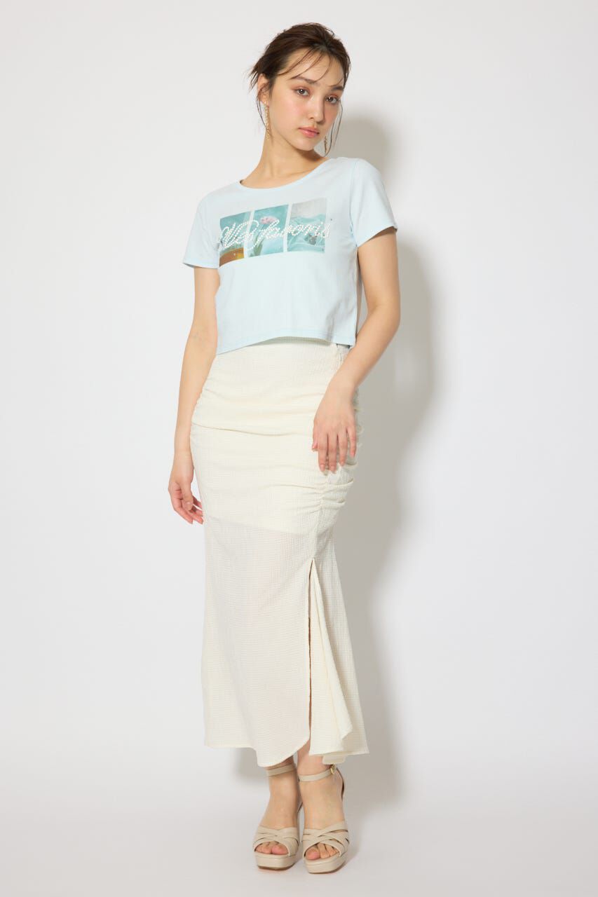 rienda「モチーフフォトショートTシャツ」|Tシャツ・カットソー|