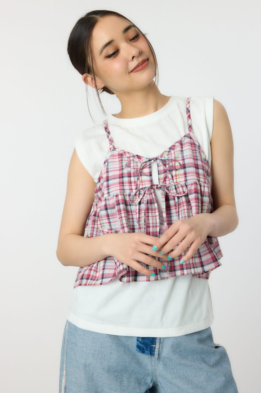 RODEO CROWNS「サマーチェックマルチウェイキャミソール」|キャミソール|