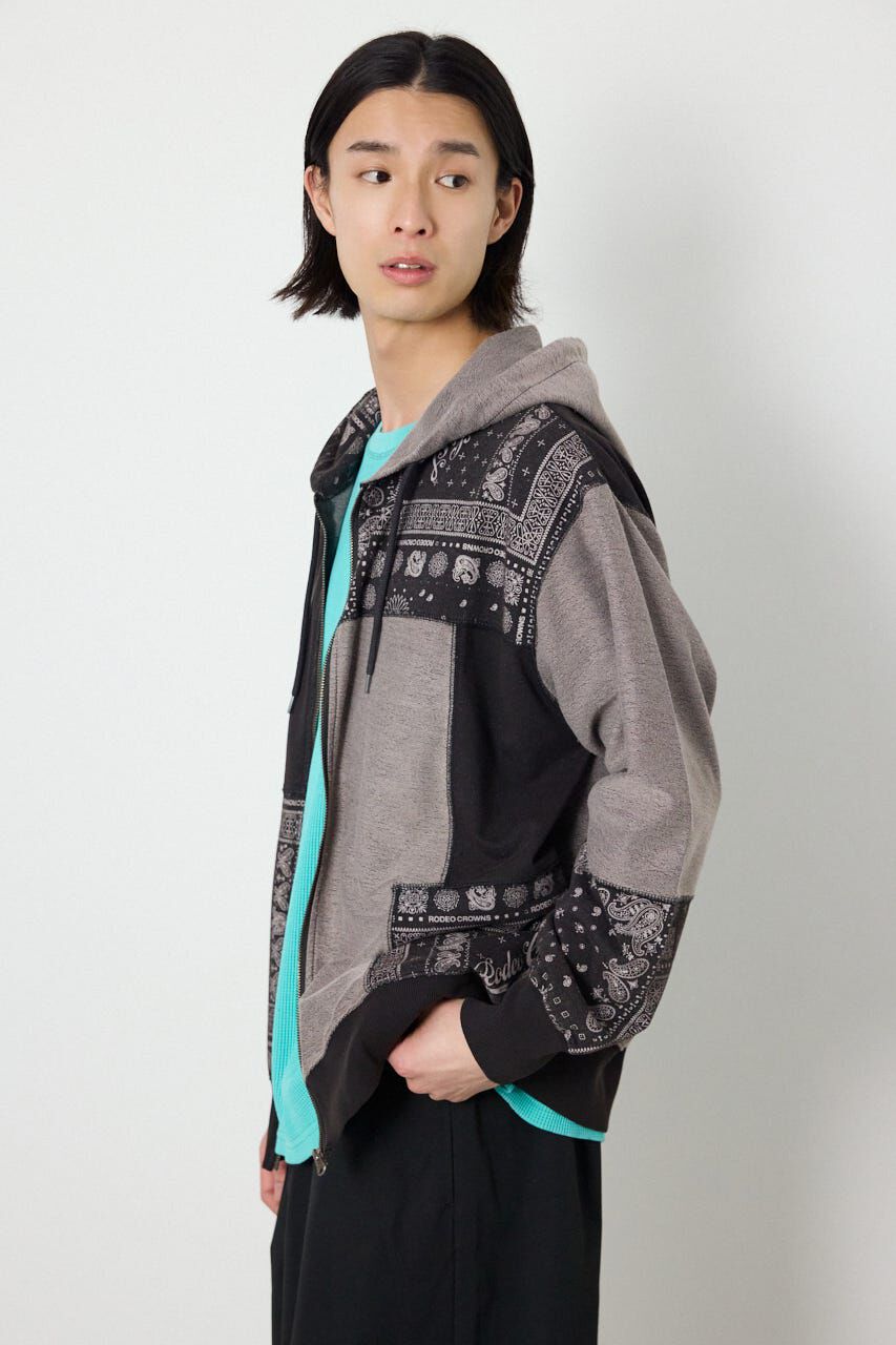 RODEO CROWNS「パッチワークZIPパーカー」|パーカー|