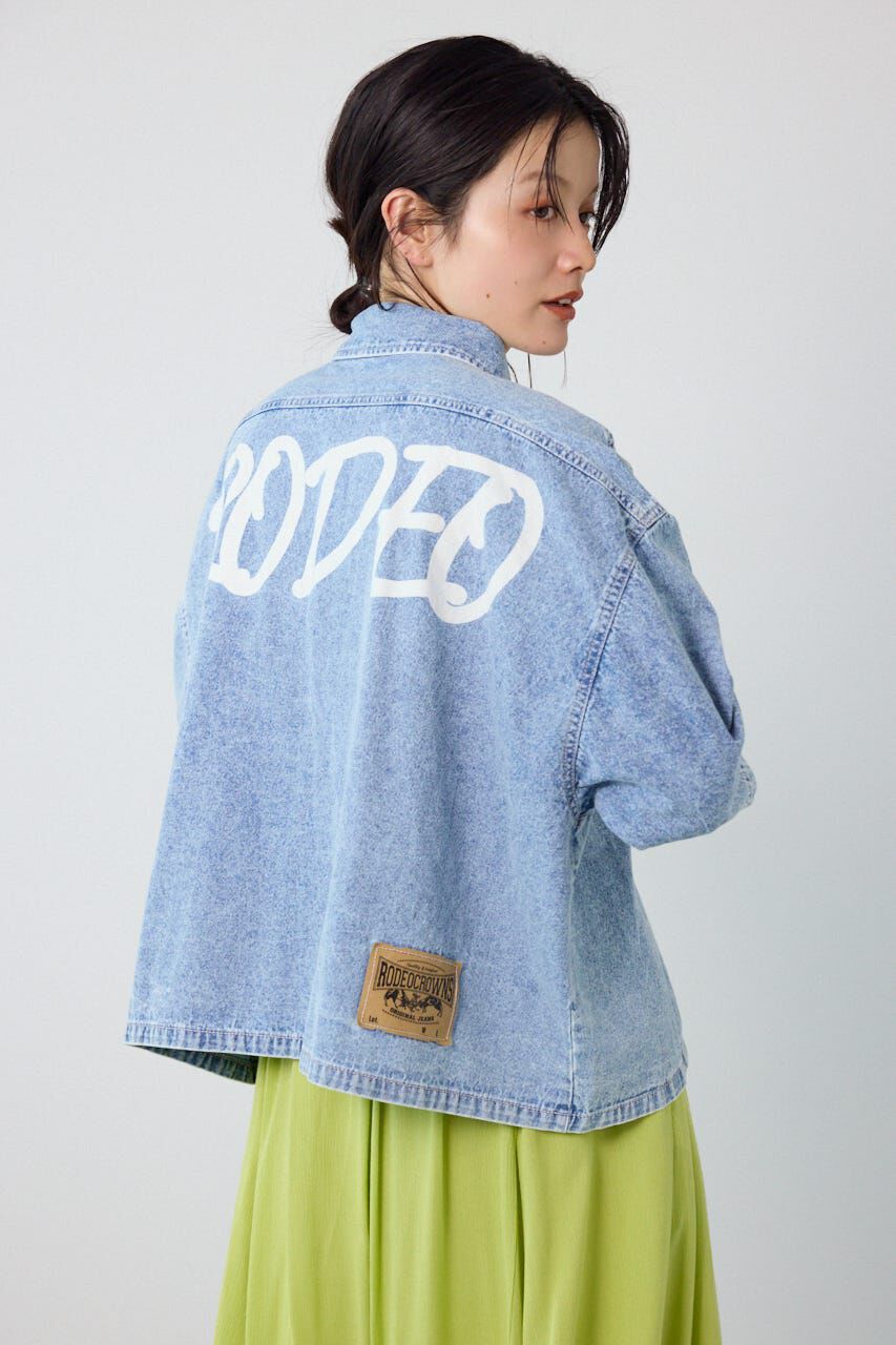 RODEO CROWNS「＜WEB先行アイテム＞デニムワイドシャツ」|シャツ・ブラウス|L/BLU1
