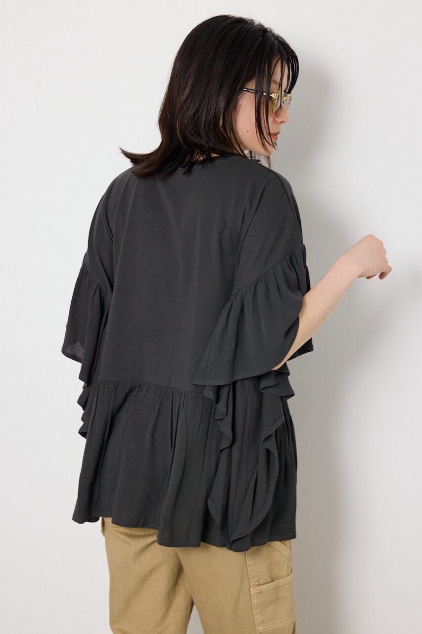 RODEO CROWNS「＜WEB先行アイテム＞レーヨンクレープドッキングフリルトップス」|その他|