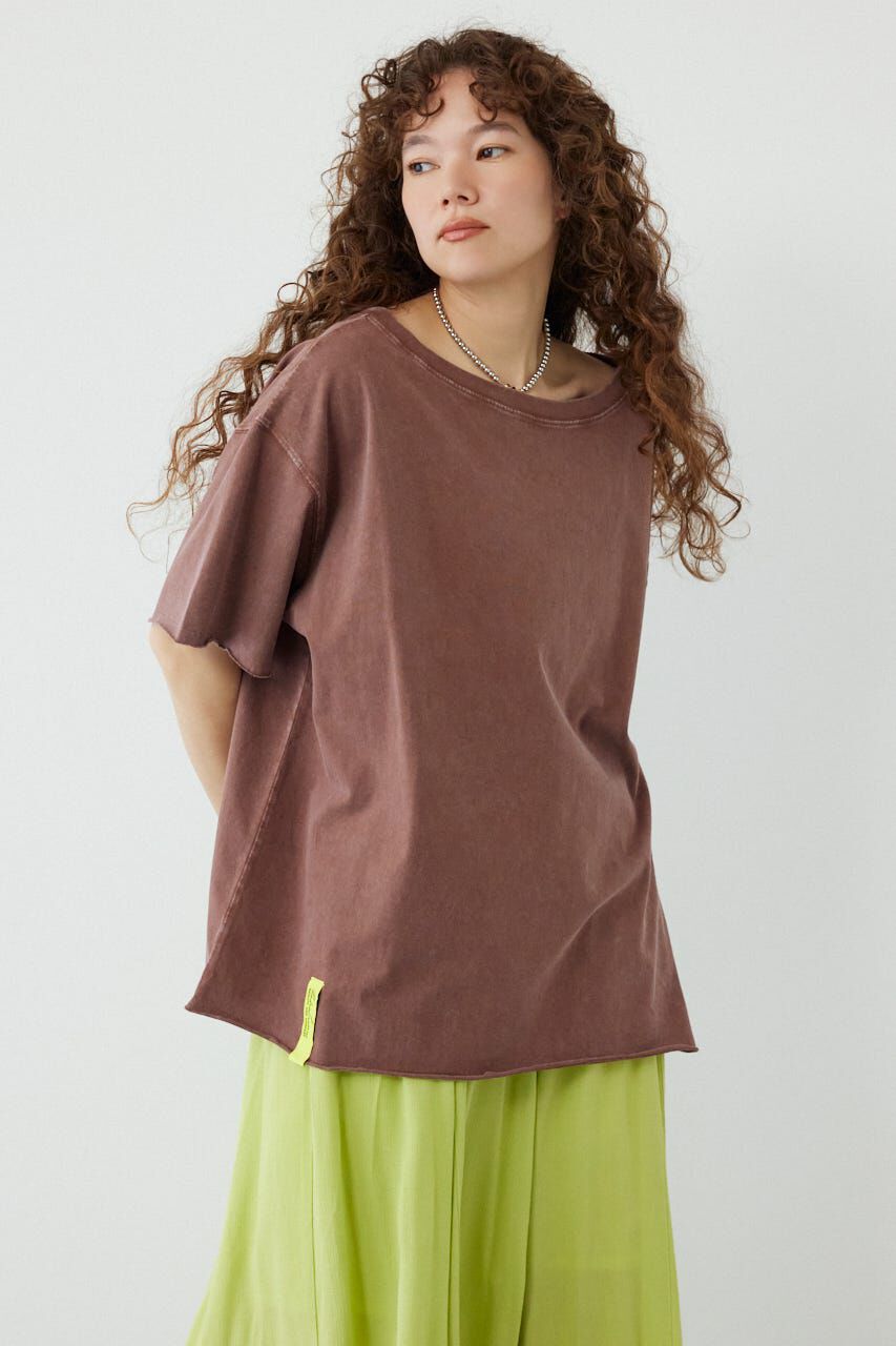 RODEO CROWNS「＜WEB先行アイテム＞ピグメントルーズオフショルTシャツ」|Tシャツ・カットソー|BRN