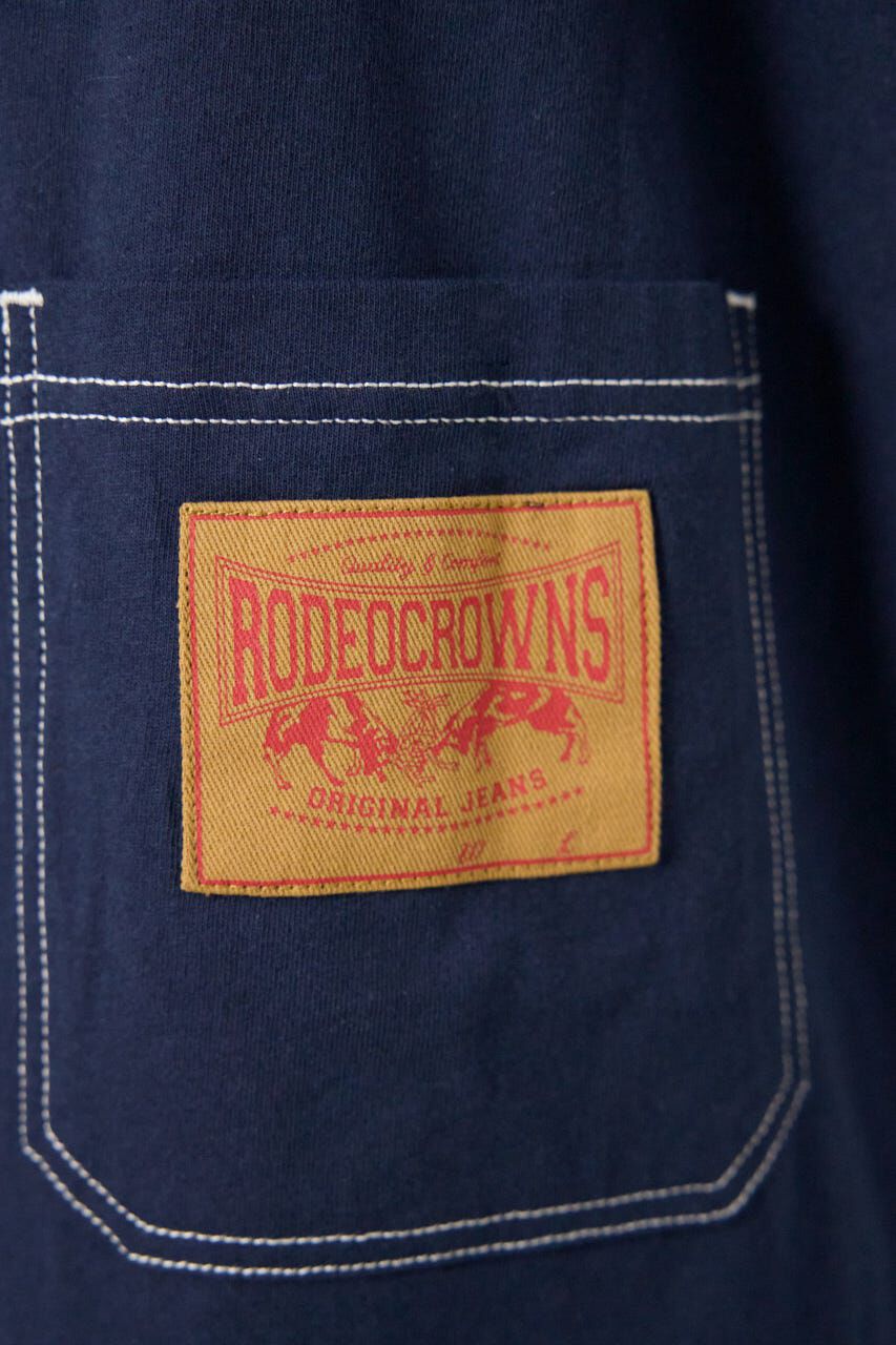 RODEO CROWNS「＜WEB先行アイテム＞ハーフスリーブステッチワンピース」|ワンピース|