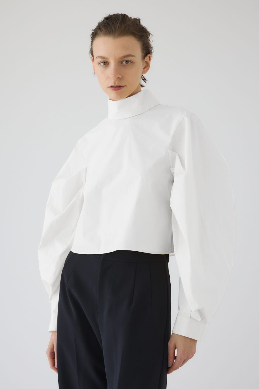 RIM.ARK 「Folded neck tuck blouse」|シャツ・ブラウス|WHT