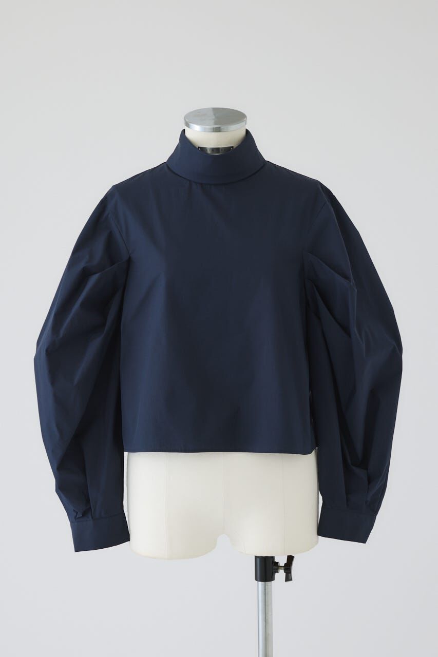 RIM.ARK 「Folded neck tuck blouse」|シャツ・ブラウス|NVY