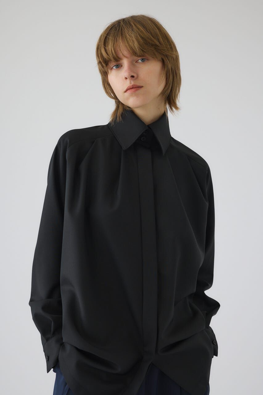 RIM.ARK 「High collar classic blouse」|シャツ・ブラウス|BLK