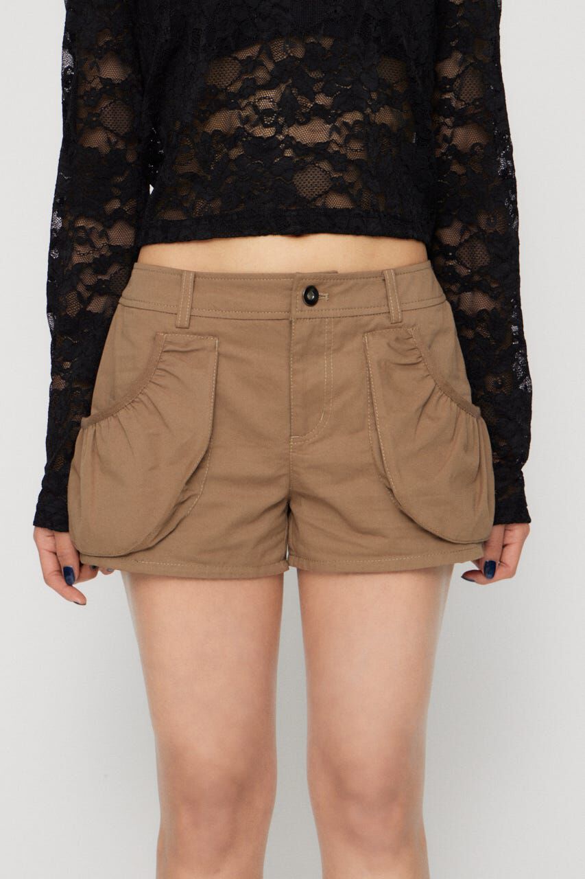 LAGUA GEM「POCKET GATHER COMPACT ショートパンツ」|その他|BEG