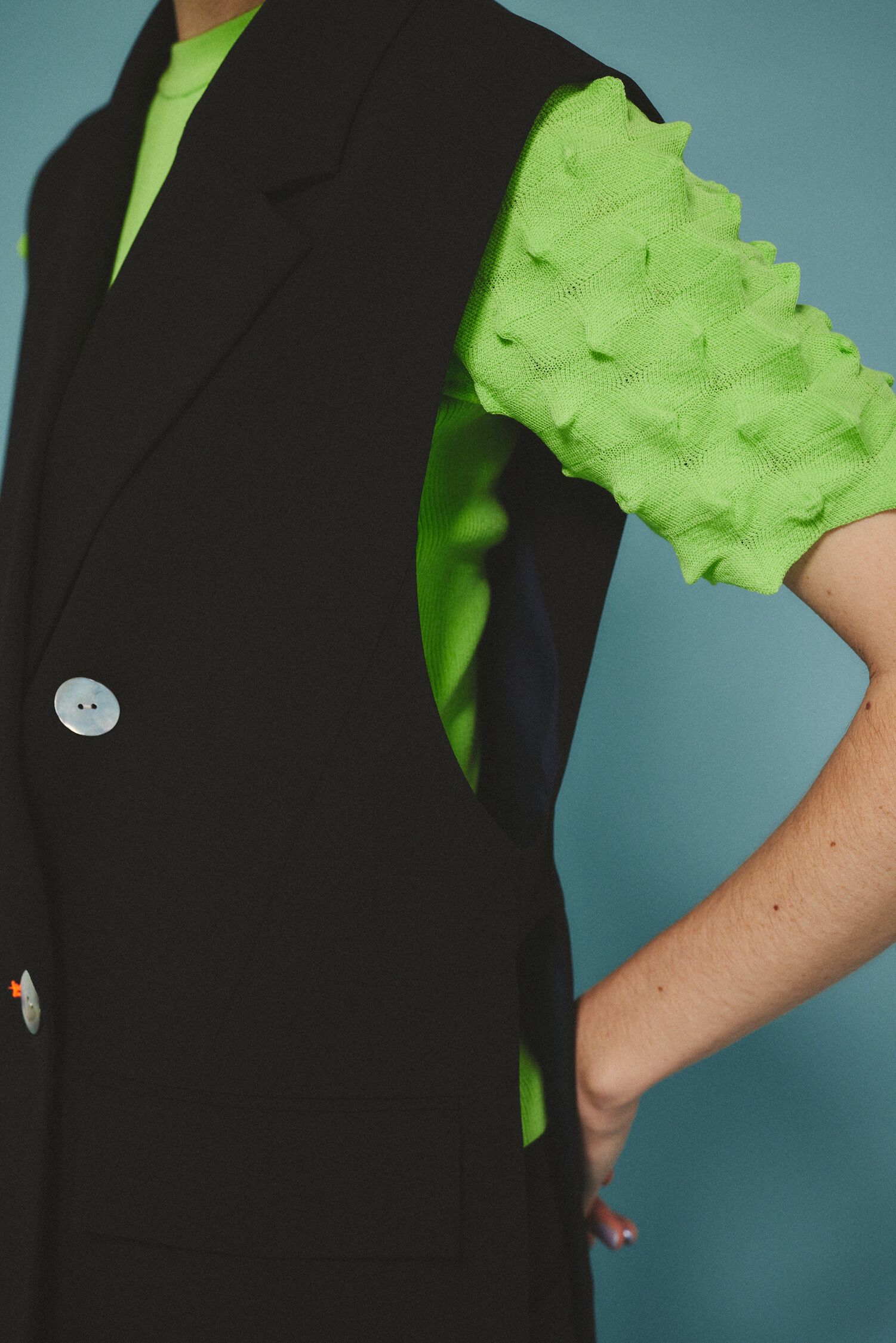 HeRIN.CYE「Side open gilet」|ダウンベスト・ベスト|