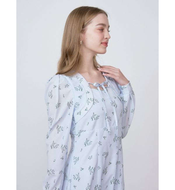 CALNAMUR「FLOWER PRINT FLARE OP/フラワープリントフレアワンピース」|ワンピース|