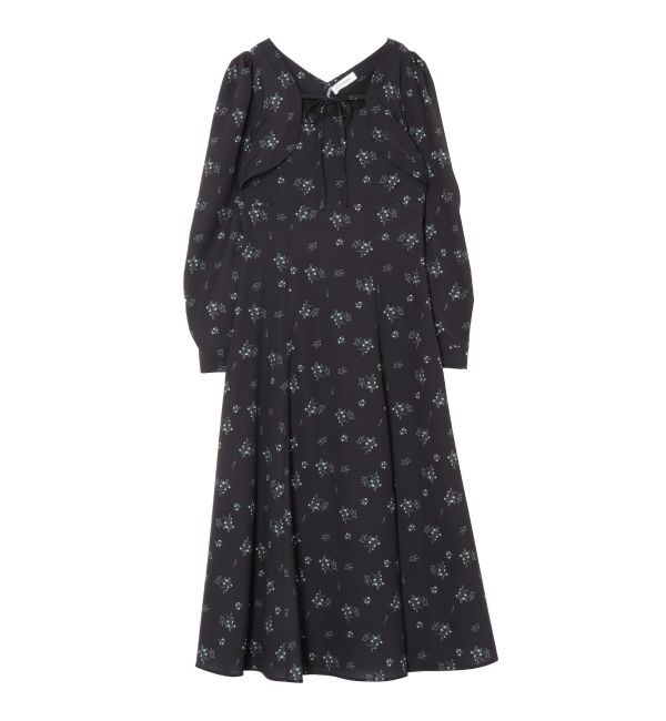 CALNAMUR「FLOWER PRINT FLARE OP/フラワープリントフレアワンピース」|ワンピース|