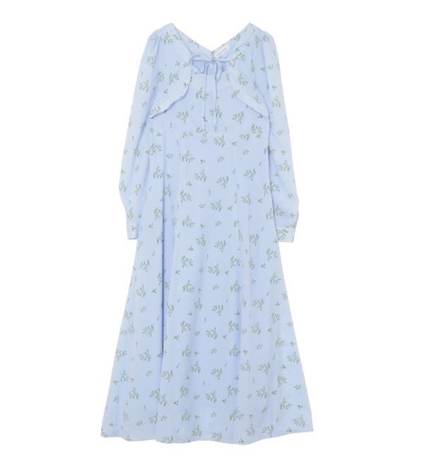 CALNAMUR「FLOWER PRINT FLARE OP/フラワープリントフレアワンピース」|ワンピース|