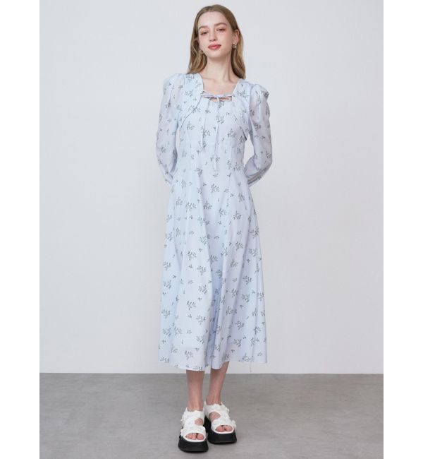 CALNAMUR「FLOWER PRINT FLARE OP/フラワープリントフレアワンピース」|ワンピース|