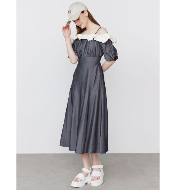 CALNAMUR「BALLOON OFF SHOULDER OP/バルーンオフショルダーワンピース」|ワンピース|