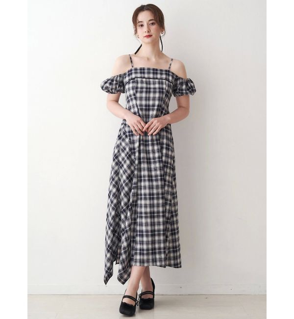 CALNAMUR「２ＷＡＹチェックロングワンピース」|ワンピース|