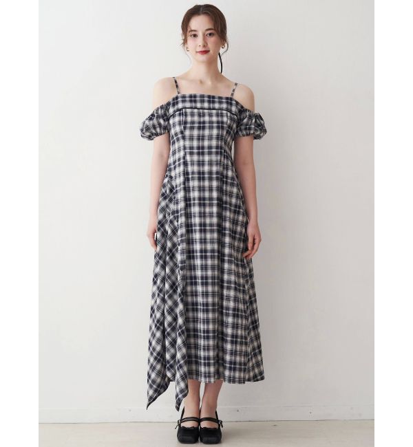 CALNAMUR「２ＷＡＹチェックロングワンピース」|ワンピース|