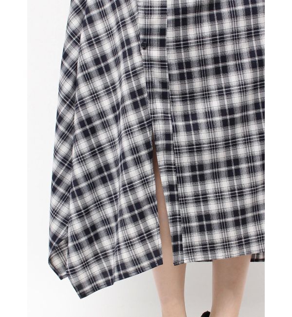 CALNAMUR「２ＷＡＹチェックロングワンピース」|ワンピース|