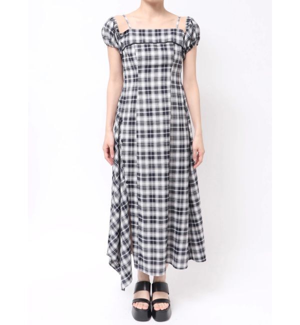 CALNAMUR「２ＷＡＹチェックロングワンピース」|ワンピース|