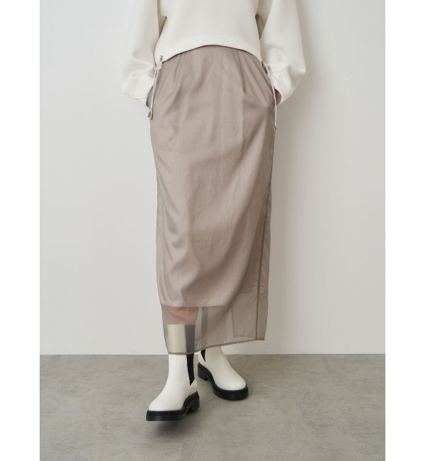 ELENDEEK「SHEER LONG I-LINE SK」|スカート|