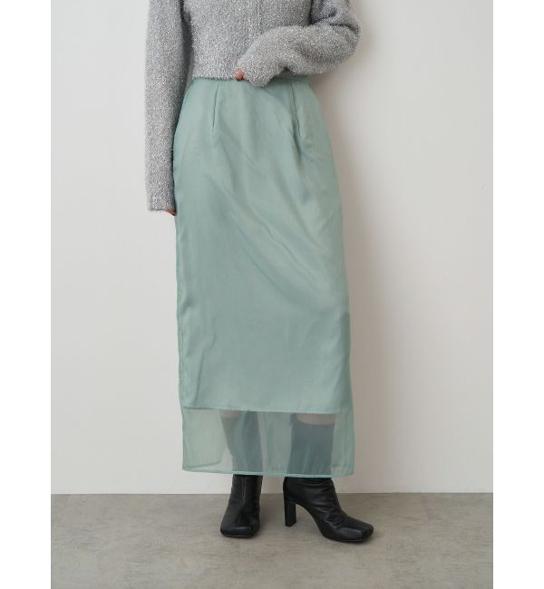 ELENDEEK「SHEER LONG I-LINE SK」|スカート|