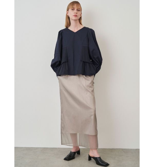 ELENDEEK「SHEER LONG I-LINE SK」|スカート|