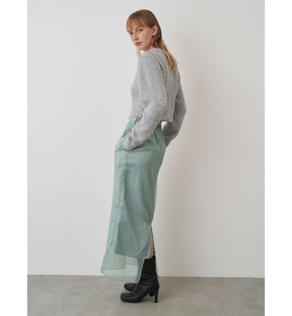 ELENDEEK「SHEER LONG I-LINE SK」|スカート|