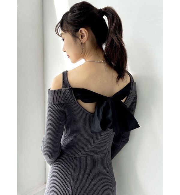 RESEXXY「バックリボンマーメイドニットワンピース」|ワンピース|