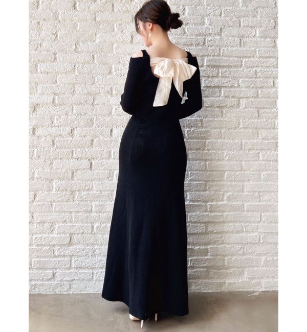 RESEXXY「バックリボンマーメイドニットワンピース」|ワンピース|