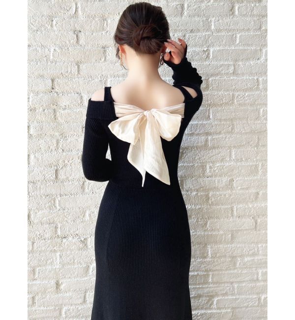 RESEXXY「バックリボンマーメイドニットワンピース」|ワンピース|