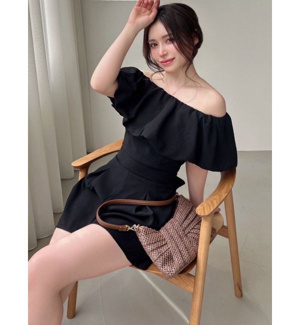 RESEXXY「バルーンオフショルショートコンビネゾン」|オールインワン|