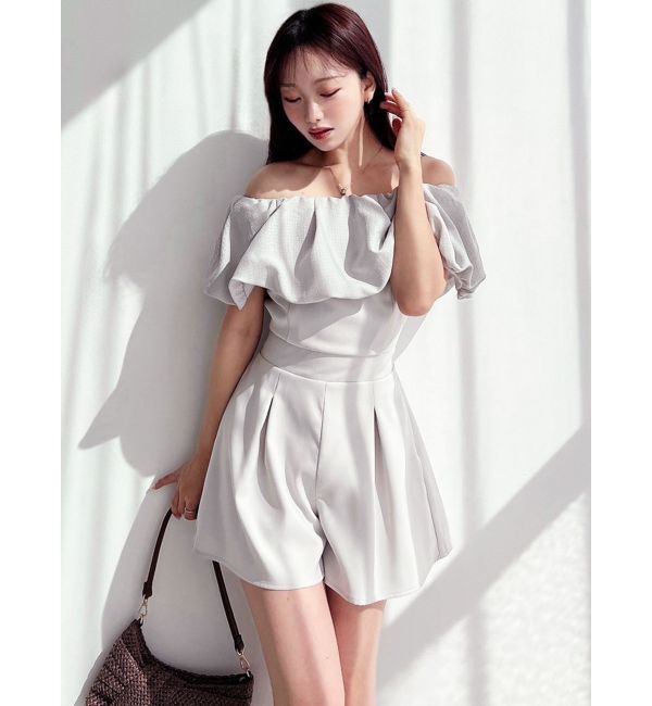 RESEXXY「バルーンオフショルショートコンビネゾン」|オールインワン|