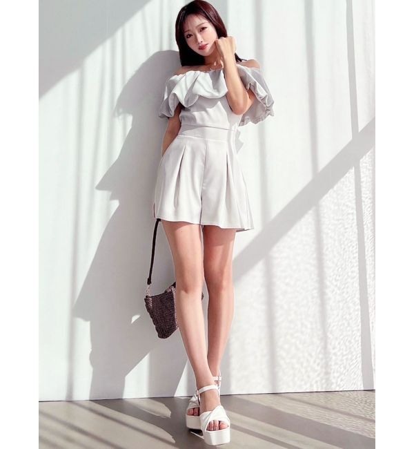 RESEXXY「バルーンオフショルショートコンビネゾン」|オールインワン|