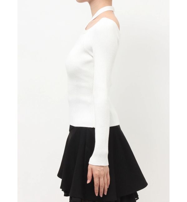 RESEXXY「フロントクロスリブニットプルオーバー」|ニット・セーター|