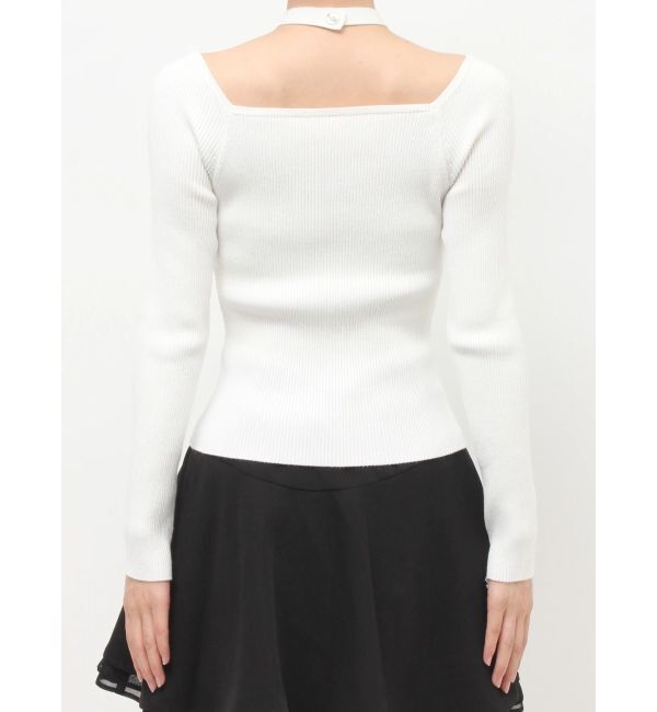 RESEXXY「フロントクロスリブニットプルオーバー」|ニット・セーター|