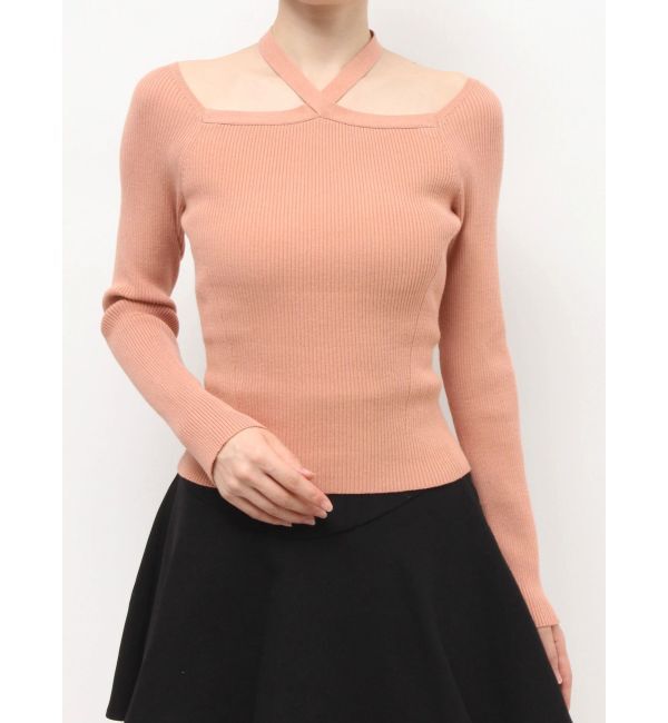 RESEXXY「フロントクロスリブニットプルオーバー」|ニット・セーター|