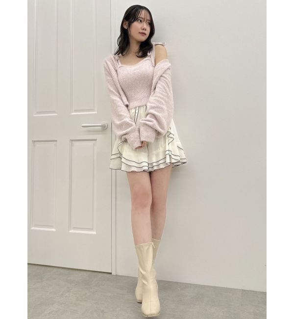 dazzlin「ミニシャギーラメニットキャミ」|キャミソール|