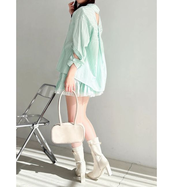 dazzlin「バックリボンオーバーシャツ」|シャツ・ブラウス|