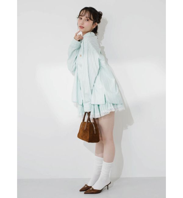 dazzlin「バックリボンオーバーシャツ」|シャツ・ブラウス|