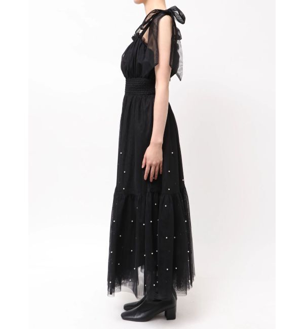 dazzlin「パールリボンチュールキャミワンピース」|ワンピース|