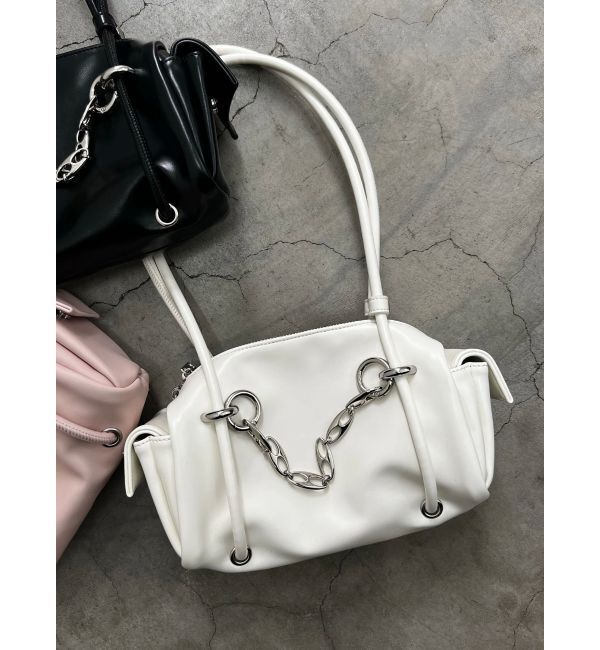 EMODA「ロングハンドルチェーンバッグ」|ハンドバッグ|アイボリー